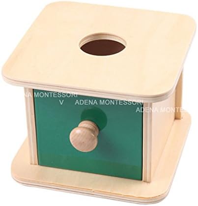 Кутия за Съхранение на Дървени предмети Adena Montessori с чекмедже Imbucare Box с Шариковыми материали Montessori