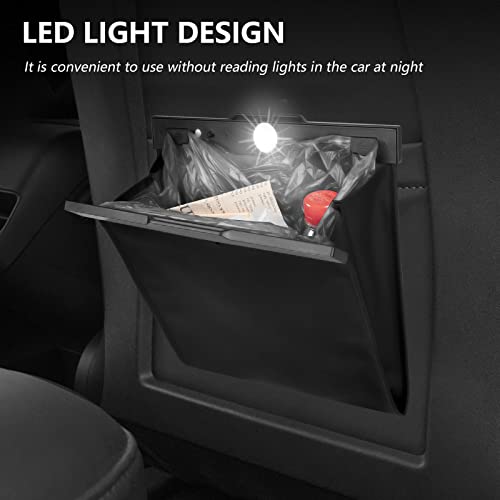 Авто кофа за Боклук XSUPER Smart LED, Окачен Авто Торба за боклук от Водоустойчива изкуствена кожа, Многофункционална