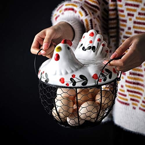 RENSLAT Желязна Кошница За Съхранение на Яйца от Количката За Закуски С Плодове Творческа Колекция от Керамични Декорации