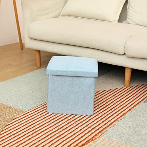 Много Прост Сгъваема Табуретка за съхранение на памук и лен, може да седи в дома на дивана за възрастни, Столче За смяна на обувки, Многофункционално Столче за съхра