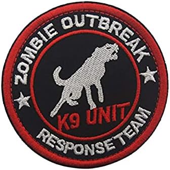 Veelkrom Групата за бързо реагиране на Избухване на зомби K9 Единица Полицейско Куче Закопчалката Бродирана Нашивка