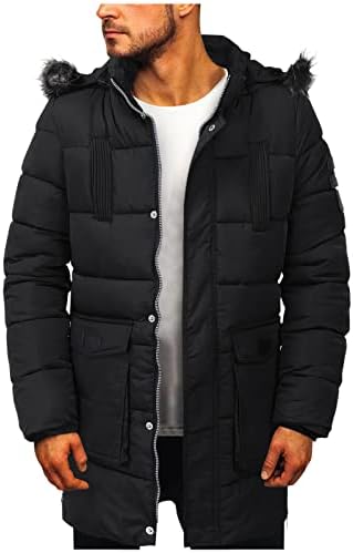 Мъжки Якета-ризи UBST, Зимата на Топло палто с памучна подплата, Дълго палто със средна дължина, Ветрозащитная