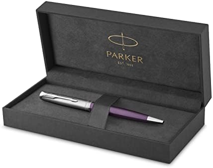 Химикалка химикалка Parker Sonnet Essentials, метал, покрит със зелен лак, с покритие паладий, Средната точка, черно мастило,