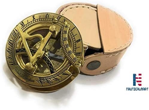 Месинг Компас слънчевия часовник NauticalMart 3 инча - Опаковка от 16 чанти