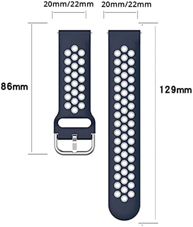 EEOMOik 20 мм смарт часовници Въжета на китката за Xiaomi GTS/GTS 2 2E Mini Силиконов Каучук BIP S U Pro Взаимозаменяеми