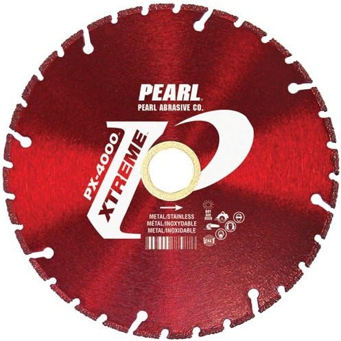 Диамантен диск Pearl Abrasive PX4CW05 Xtreme PX-4000 за рязане на метал, Червен, 5 Инча