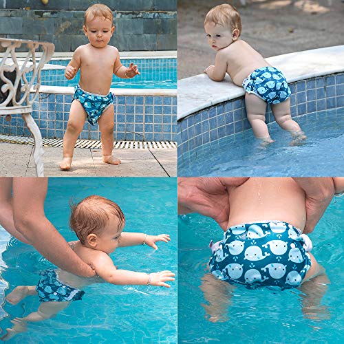 Памперси за плуване ALVABABY, 2 бр., За бебета и малки деца, Един Размер, за Многократна употреба Регулируеми
