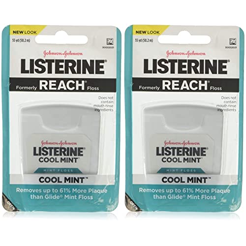 Конец за зъби Listerine, Cool Mint 55 ярда (опаковка от 2 броя)