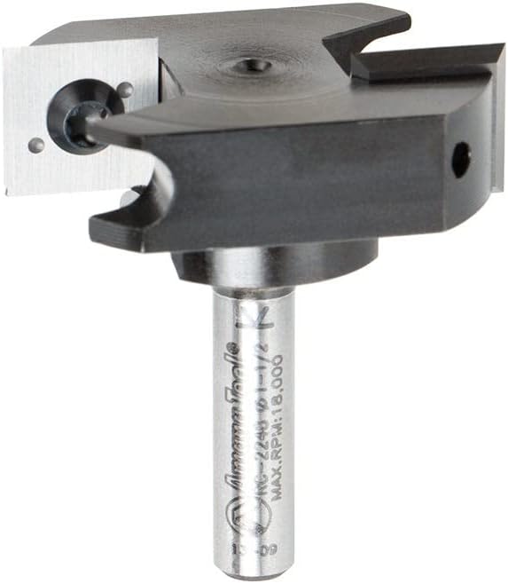 Amana Tool RC-2248 Мини-части За Спойлерной дъски За Източване на повърхността, Фрезер за подравняване плочи и рендосване на повърхността 1-1/2 D x 12 мм (15/32) CH x 1/4 инча, слот за SH