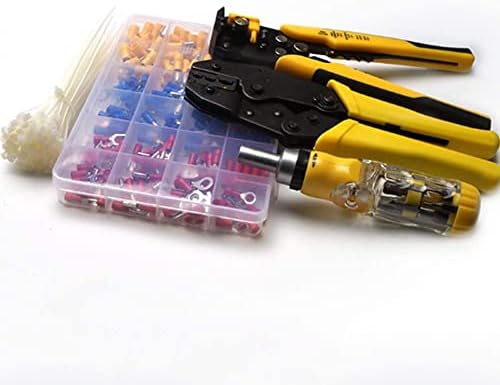 GUANGMING - Набор от инструменти за кримпване на върха, Щипки за източване на кабели, Отвертка, Клеми за кабели