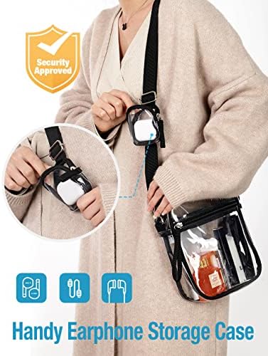 Прозрачната чанта Lekereise с Футляром за слушалки, Прозрачна Чанта в чантата си през рамо, Одобрен Стадион за