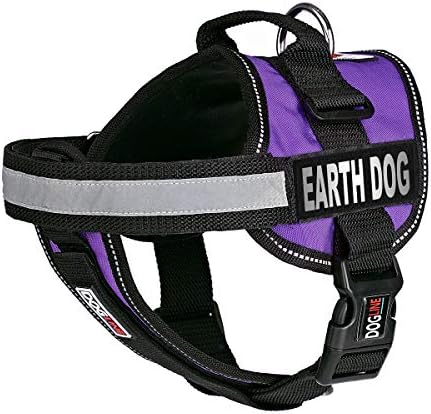 Шлейка-жилетка Dogline за кучета и 2 Подвижни ленти Earth Dog, X-Large /36-46 см, лилаво