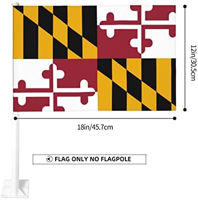 Флаг на Щата Мериленд Кола Флаг 12 × 18 см Външно Украса на Колата Скоба За Прозорци Банер