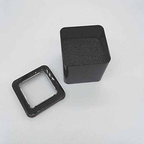 Anncus черна банка съдържа Метална Калай буркан С Прозорец за съхранение на сметана и захар, дисплей, бижута, пайети, използването