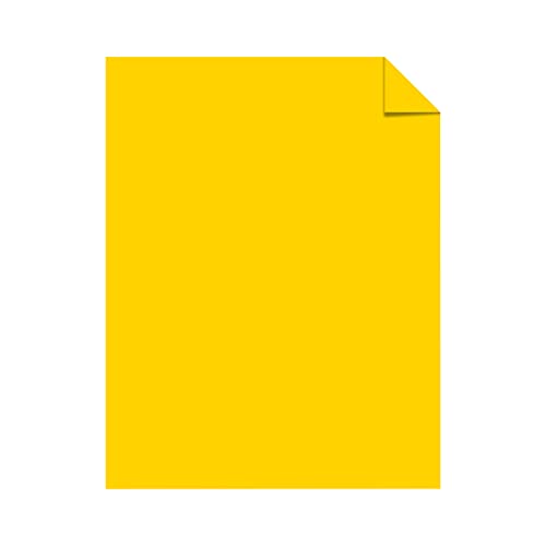 Ярката Цветна хартия Neenah Astrobrights, 8 1/2 x 11 инча, 24 Паунда, Сертифицирана от FSC, Слънчево-жълто, Опаковка от 500 листа,