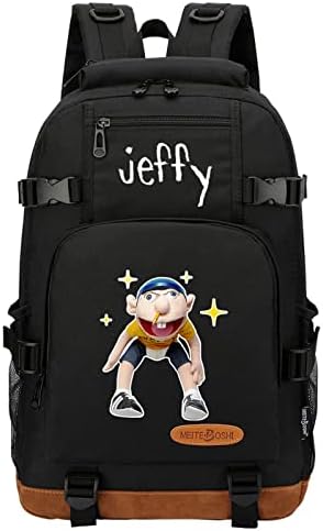Здрава раница Jeffy с USB порт за зареждане-Младежка Чанта за лаптоп за юноши, Лека Раница за Пътуване