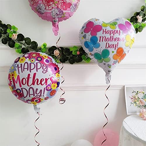18 бр. балони от фолио със сърца за Деня на майката за украса на парти в чест на Деня на майката