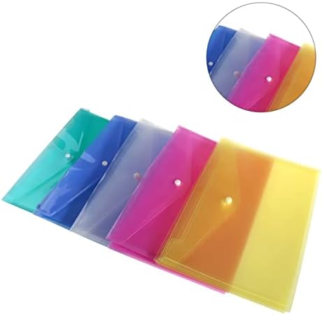 Ciieeo Прозрачни Чанти-Организаторите Цветни Пликове Цветни Папка за файлове, 12 бр Прозрачни Чанти За Файлове Органайзер