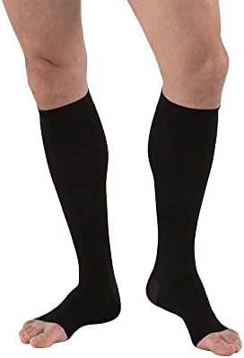 Компресия чорапи JOBST forMen, 30-40 мм hg. супена с Височина до коляното, С отворени пръсти, Черни
