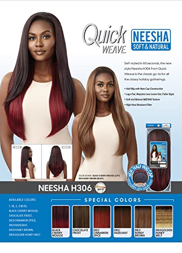 Половината перука бързо плетене Neesha, меки естествени нова шапка наполовина перука NEESHA H306 (1)