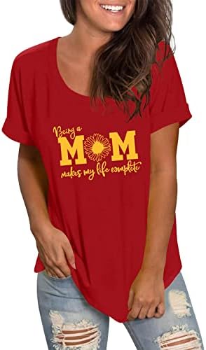OVERMAL/ Дамски Тениски на Мама Life, Тениски С Графичен Дизайн, Забавни Тениски с Писмото Принтом, Ежедневна Блуза на Ден