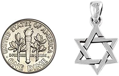 AJDesign Звездата на Давид Верижки и Колиета Висулка Сребро 925 Еврейски Бижута, за Мъже, За Жени Религиозни