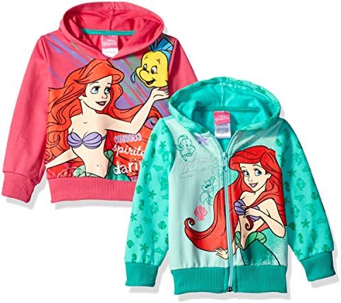 Жилетки-пуловери с принтом Русалка с цип и цип за момичета Disney от 2 теми