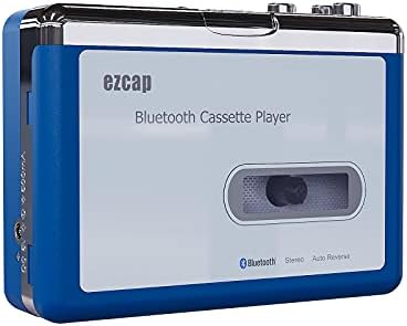 Касетофон Ezcap Bluetooth, Касетофон Walkman с вход за 3.5 мм слушалки и високоговорител, автоматична функция за гърба,