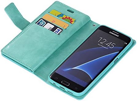 Чанта-портфейл ZCDAYE за Galaxy S8 Plus, Магнитна Многофункционална чанта Премиум-клас, Двоен калъф-книжка със стойка от
