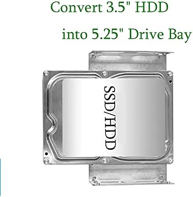 Адаптер за монтиране на скоба на твърдия диск 3,5 HDD за отделение 5,25, трансформиращ 3,5-инчов твърд диск в един отделението за дискове 5,25 инча (2 опаковки)