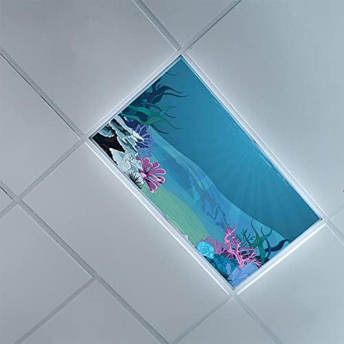 Капачки флуоресцентни лампи за таван разпръскване панели-Рифовый модел-Светофильтры Таван Led Капачки за тела на таван-Окачен таван от 2 x 4 метра, Люминесцентный Дек