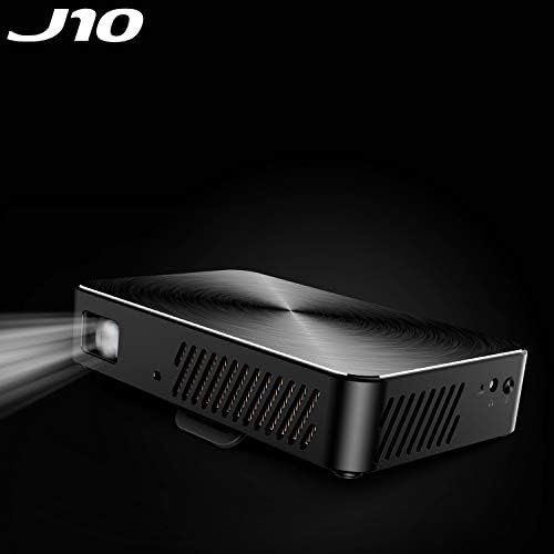Нов DLP-проектор J10 с метална текстура, преносим за Домашно Уличен микропроектор 1080P, снабден с Wi-Fi Bluetooth