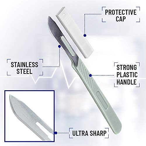 За еднократна употреба скальпели MyMed | № 10 Остри Ножове от Въглеродна стомана | Стерилни Индивидуални опаковки