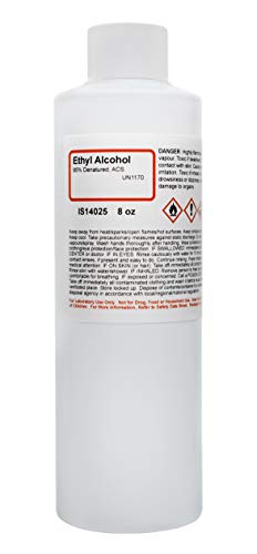 ACS Reagent Grade 95% Денатуриран етилов алкохол, 8 Унции - Не за ползване на тялото или кожата