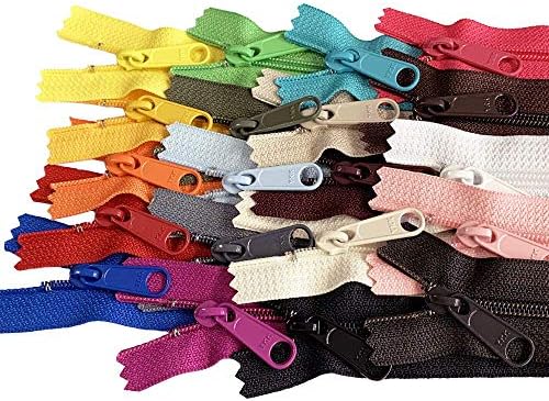 20pcs Смесени цветове Ykk Номер 4,5 Макара с цип за чанта или в чантата си с дълъг ръкав, Направени в САЩ