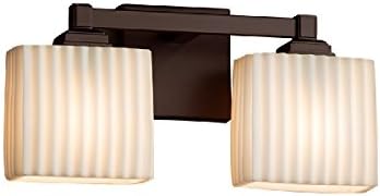 Justice Design Group Lighting PNA-8432-55- PLET-DBRZ-LED2-1400 Led панел за вана с правоъгълно абажуром Regency