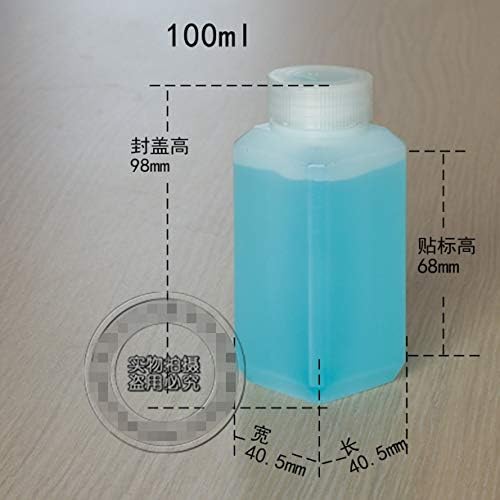 WellieSTR 20PCS (100 мл) Празни PET Пластмасови Бутилки - Квадратна с Капак - Не съдържа BPA