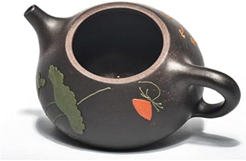Дебел 230 мл чайник, ръчна изработка от камък Yixing с лилав пясък, черен чай, чист чай, чайник кунг-фу (Цвят: A, размер: