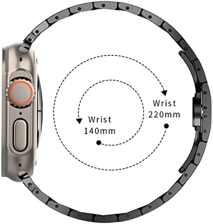 Подобрени въжета HATALKIN за Apple Watch Ultra Wide Band 49 мм, Метална каишка от неръждаема стомана за Apple Ultra