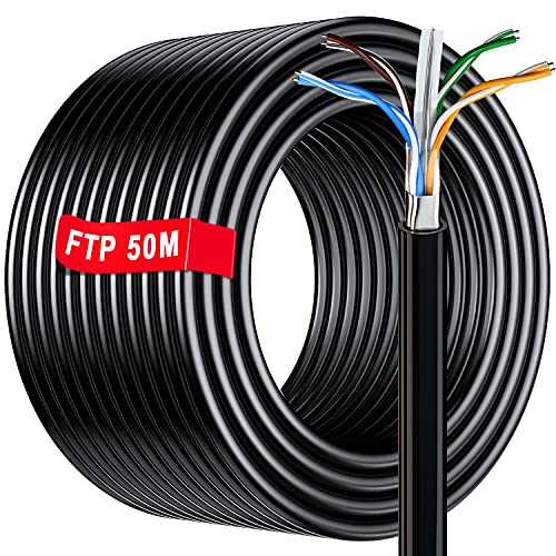 Обемен външен Ethernet кабел с дължина 165 метра /50 метра Екраниран мрежа Ethernet кабел RJ-45 | FTP 23AWG, Екраниран