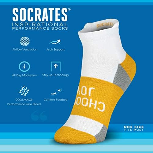 Вдъхновяващи спортни чорапи за джогинг Gone For a Run | Дамски Плетени чорапи с Дълбоко деколте | Вдъхновяващи лозунги | Повече