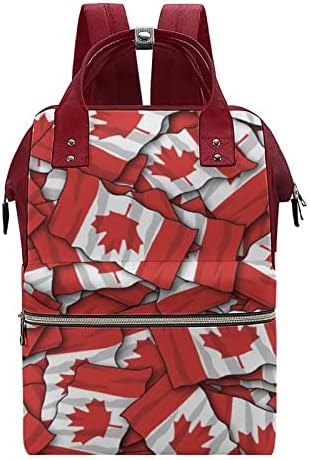 Чанта за Пелени с Флага на Канада, Раница, Стилна Чанта За Памперси за Бременни, Мултифункционален Водоустойчив