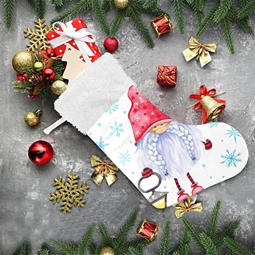 Коледни Чорапи ALAZA, Скандинавска Коледна Cartoony Джудже, Класически Персонализирани Големи Чулочные Украса