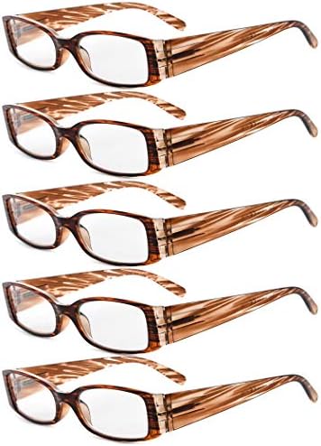 Eyekepper 5 Чифта Очила за четене за Жени + 2,75 Очила за четене в шарени рамки