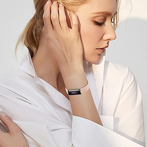 SKYLET е Съвместим с джапанки Fitbit Luxe за жени и мъже, 5 опаковки Меки силиконови спортни Сменяеми презрамки за
