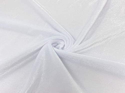THE DESIGN CART Бяла Однотонная опаковка от микровискозной нежната тъкан с ширина 3,5 метра 43 инча-109 см за декоративно