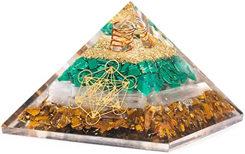 Кристална Пирамида от Оргона за-Положителна Енергия, Защита и Богатство, Лечение Кристален Пирамида с Огърлица