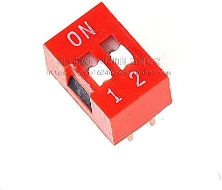 DIP-прекъсвач 2P DIP-превключвател с по 2 DIP-превключвател 2.54 мм червено - (Цвят червен)
