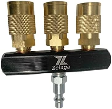 3-Ходова Въздушен Колектор Zeluga ZL161 в индустриалния стил с Месингова съединителната ръчен 3