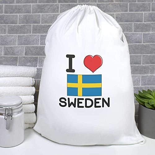 Чанта за дрехи /измиване/за Съхранение на Azeeda 'I Love Sweden' (LB00021367)